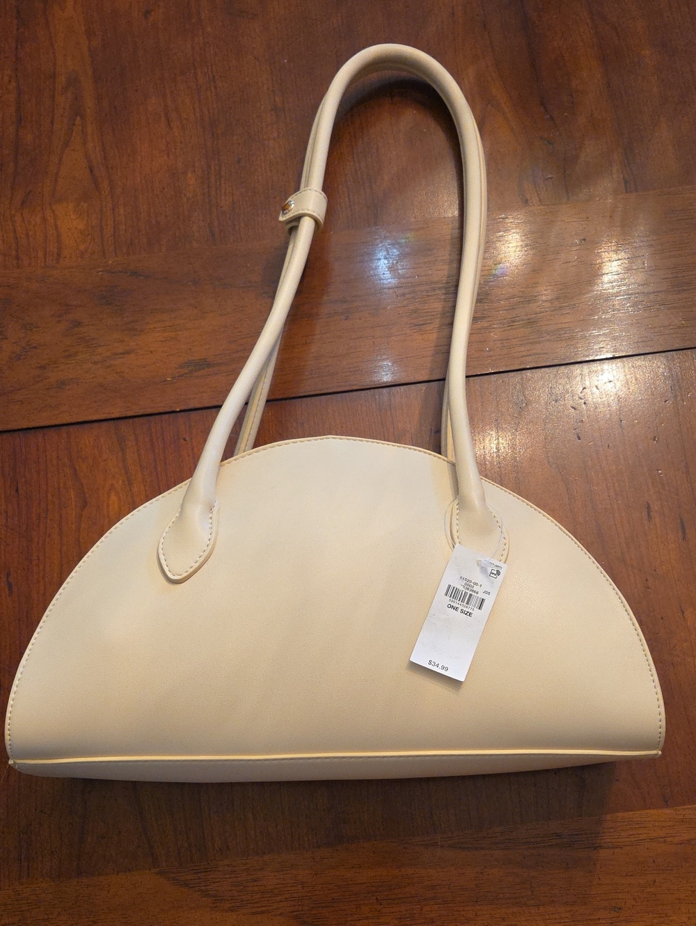 Old Navy Cream Half Moon Shoulder Purse